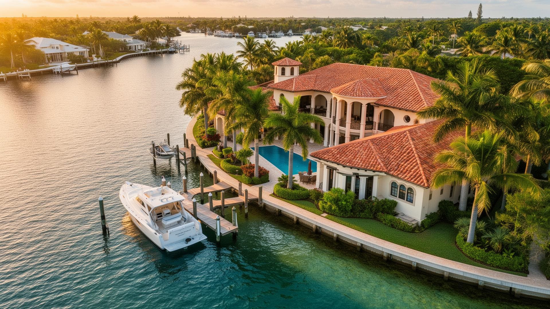 Luxury waterfront custom home in Naples Florida built by Titan Builder & Renovation
