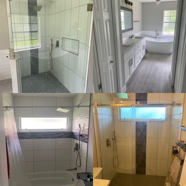 Showcase of walk-in showers and master bathroom renovations